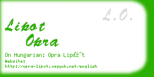 lipot opra business card